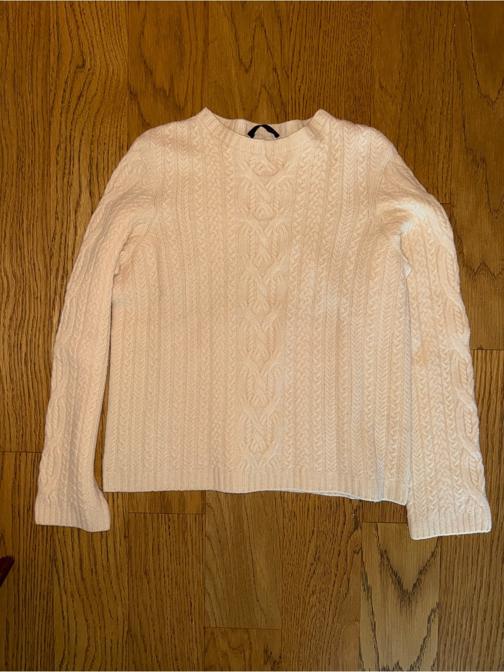 The Row Cream Cable Knit Crewneck Sweater